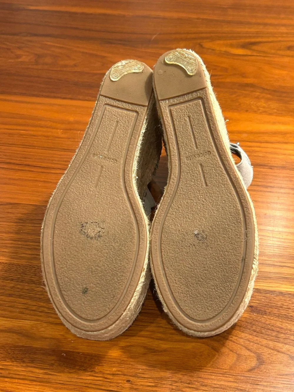 Dolce Vita Beige Suede Platform Espadrille Sandals